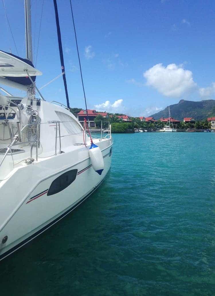 Sailing in the Seychelles. Photo by Janine Avery