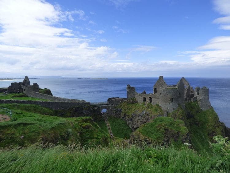 The mesmerizing view of Dunluce Castle near the north coast.