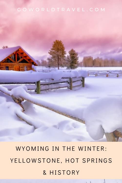 Winter in Wyoming cabin.