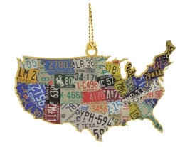 License plate usa map