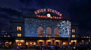 Union Station debuts Winter WonderLights, a free show synced with holiday tunes. Photo courtesy of Union Station