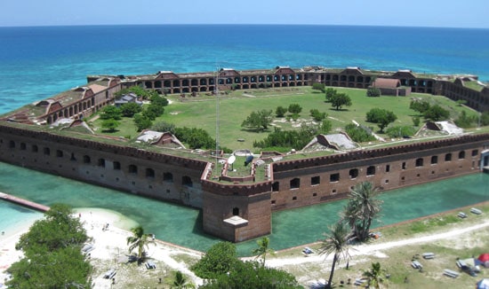 The walls of Dry Tortugas.