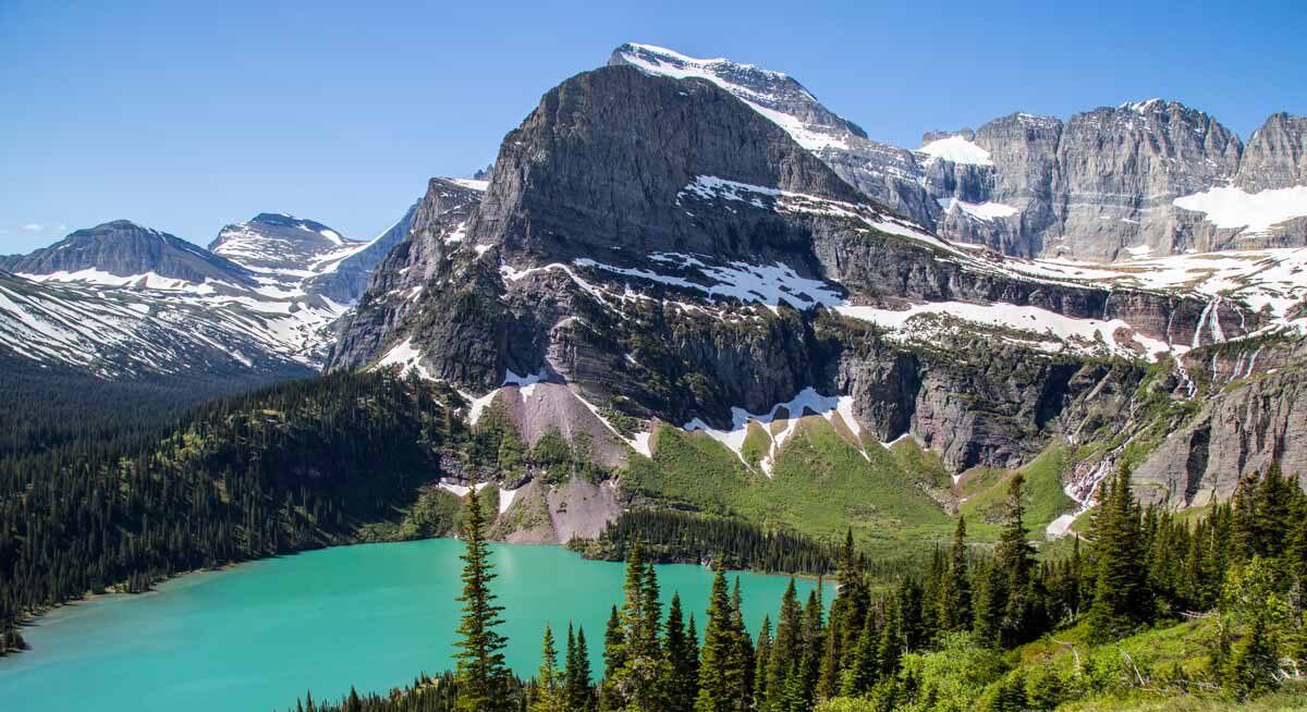 View of Glacier National Park in Montana