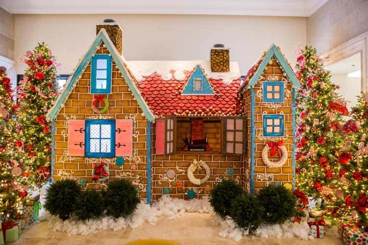 Grande Lakes life-size gingerbread house. Photo by Ritz-Carlton Grande Lakes