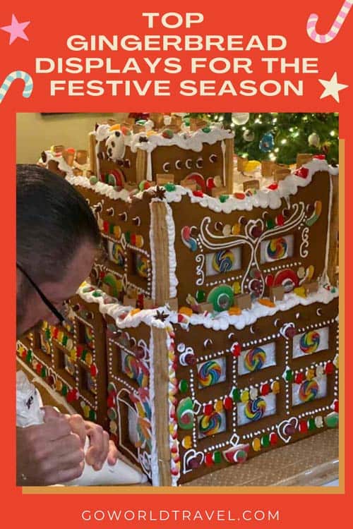 Chef designing the gingerbread display at La Fonda. Photo by La Fonda on The Plaza