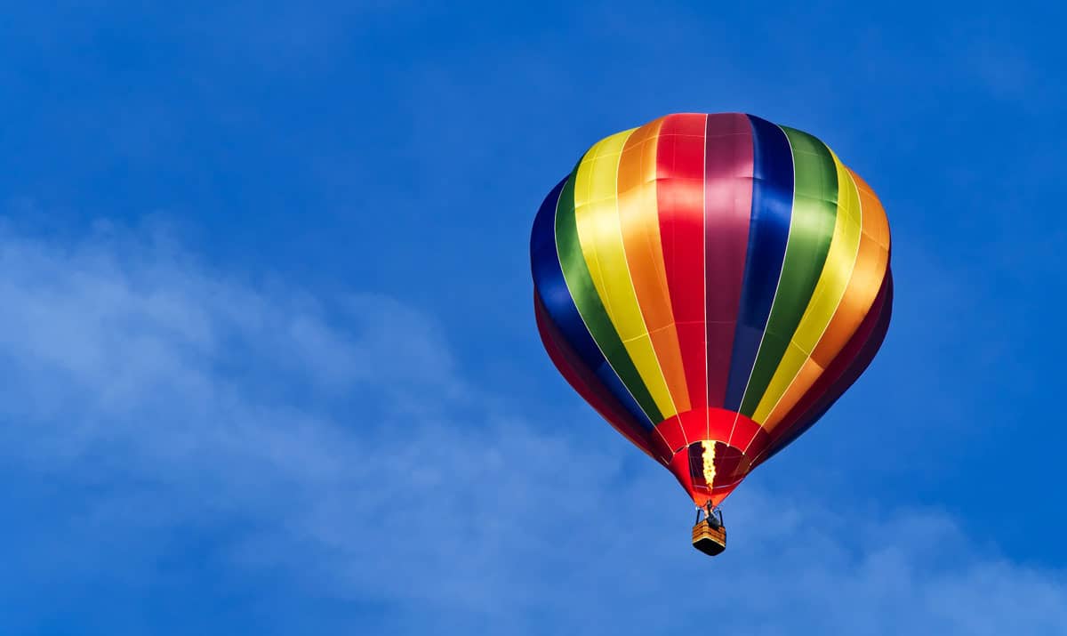 A hot air balloon ride in Traverse City, Michigan