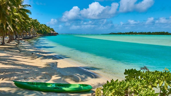 Ready to kayak around the Cook Islands.