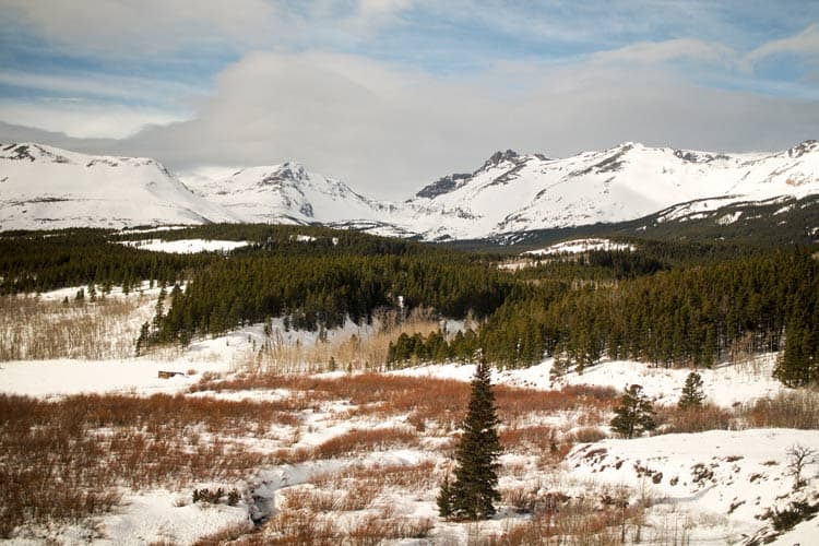 Snowy Glacier National Park in Montana