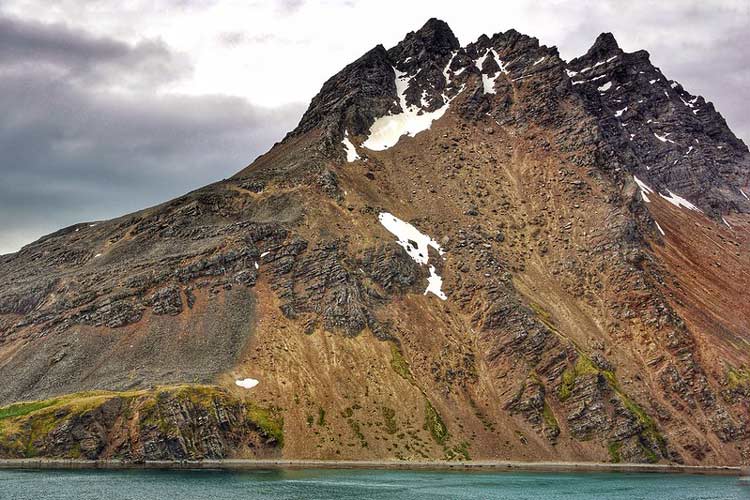 Icy arctic mountains