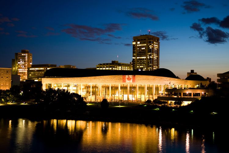 Quebec City Museum of Civilization at night