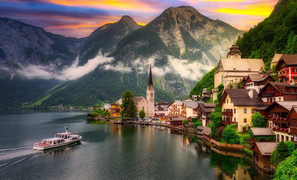 One of Europe's most romantic small towns is Hallstatt, Austria