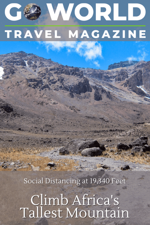 Take a socially distanced hike up Mt. Kilimanjaro in Tanzania for breathtaking views, lunch with crows and the experience of a lifetime.