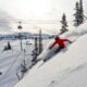 Skiing down the Whistler slopes in Canada.