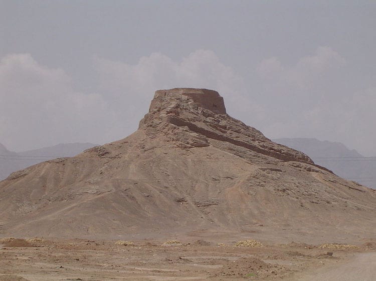 Very similiar looking to the Chilpik Tower of Silence is the Zoroastrian Tower of Silence outside Yazd in Iran