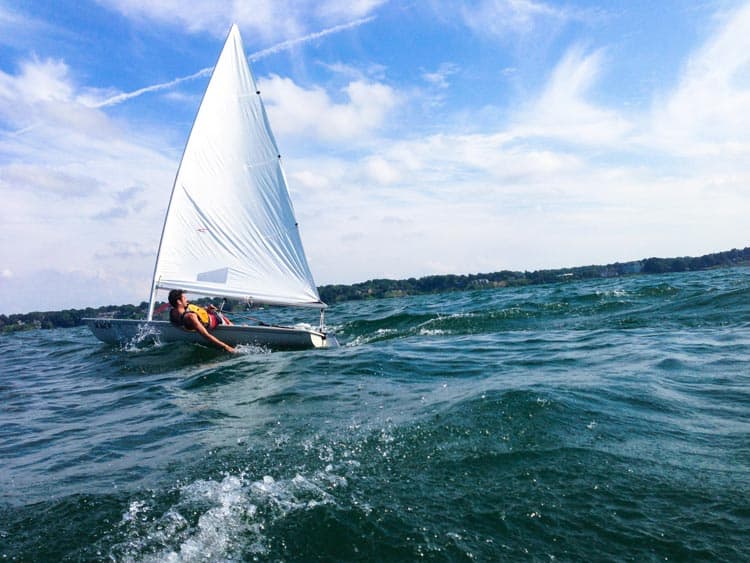 Water activities at Lake Erie