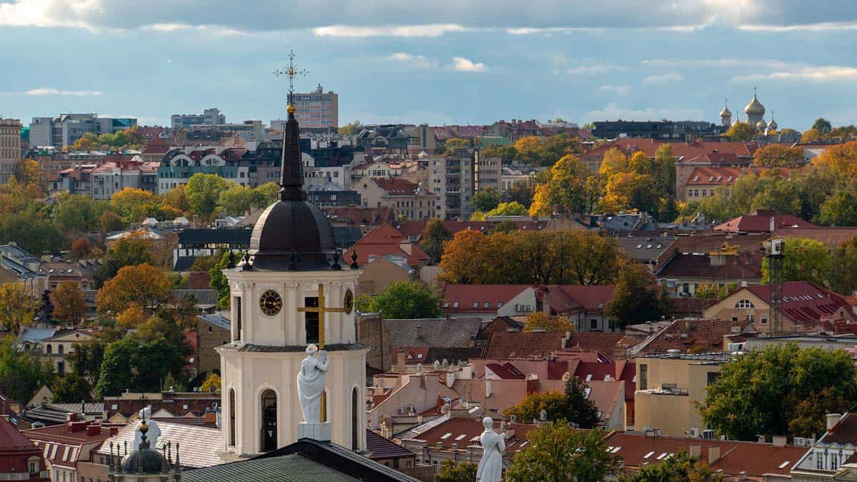 Overlooking the city in Lithuania