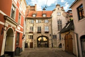 The old city in Latvia