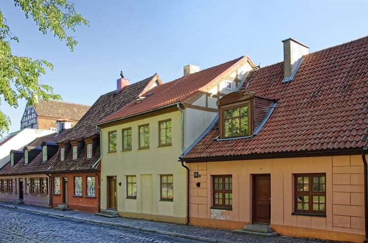 Quaint houses in Kaunas Old Town