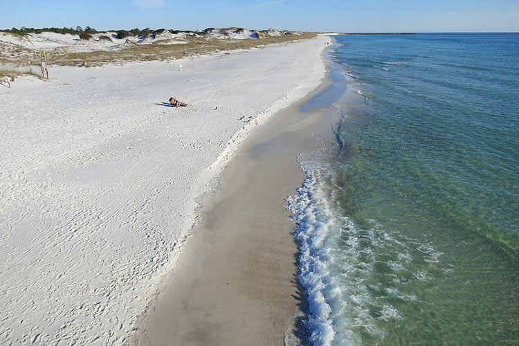 Peaceful Shell Island beach