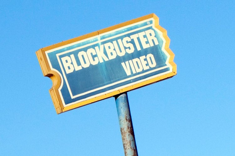 "Be Kind. Rewind!" The final Blockbuster Video lives in Bend, Oregon, waiting to escort you to a time before video streaming services took over. flickr CC Image by Trebomb