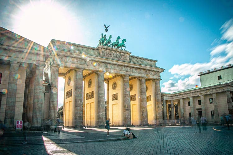 The famous Brandenburg Gate in Berlin, Germany