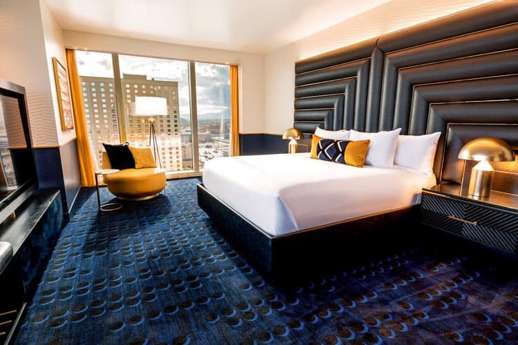 The Circa in Las Vegas suites offer guests modern décor and a view of the city. Photo courtesy of Circa