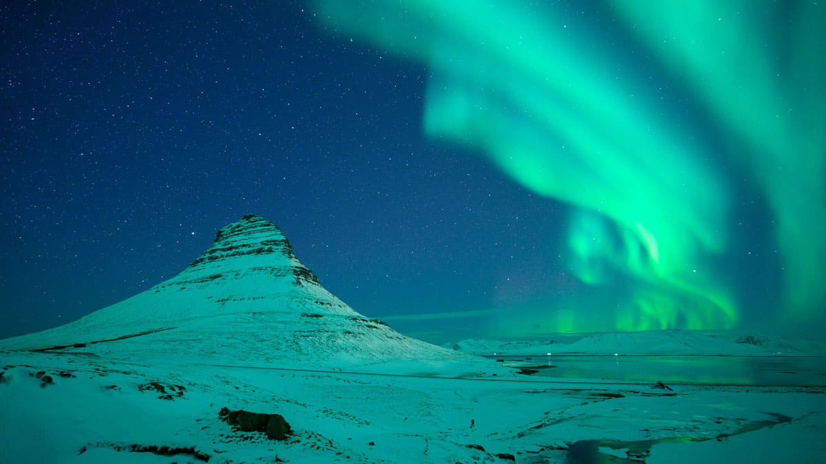 Aurora Borealis on the Snaefellsnes Peninsula in Iceland. Photo by William Kennedy