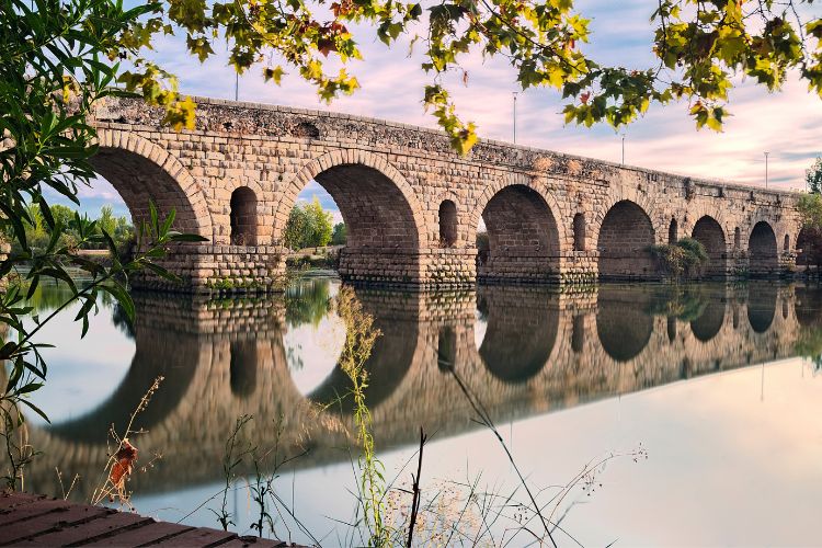 Roman bridge in Merida, Spain