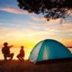 Family camping in Greece