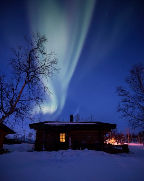 The Northern Lights above a mountain in Abisko, Swedish Lapland.  Per Lundström (Imagebank.sweden.se)