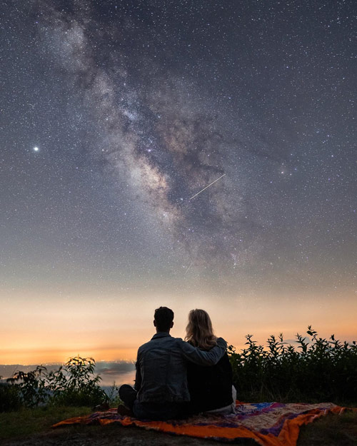 Stargazing at Richland Balsam Trail in North Carolina. Photo by Dawn Fire Photography