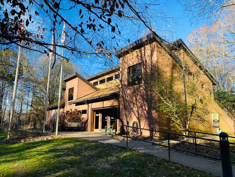 The Welcome Center in North Carolina's Latta Plantation Nature Preserve