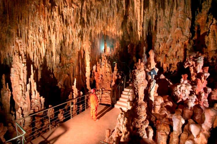 During your camping trip in Greece, take a tour of the beautiful Kastania Cave. Photo courtesy of Greek National Tourism Organisation