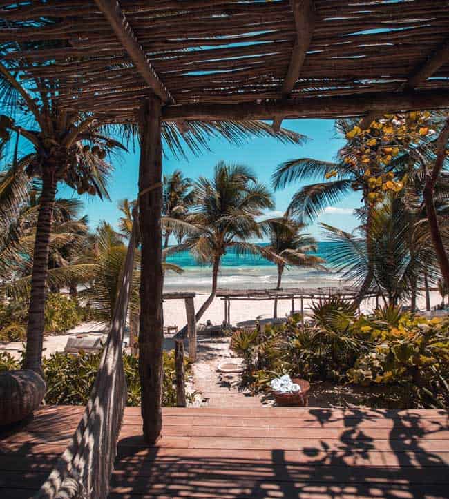 Relaxing at a resort in Riviera Maya