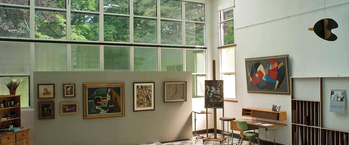 Suzy Frelinghuysen and George L.K. Morris house in Lenox features modernist art. Photo by Geoffrey Gross. Courtesy Frelinghuysen Morris House & Studio