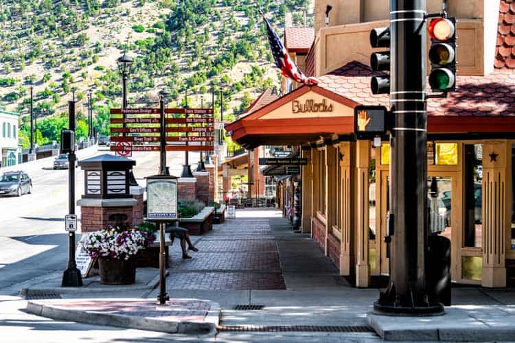 The town in Glenwood Springs, CO