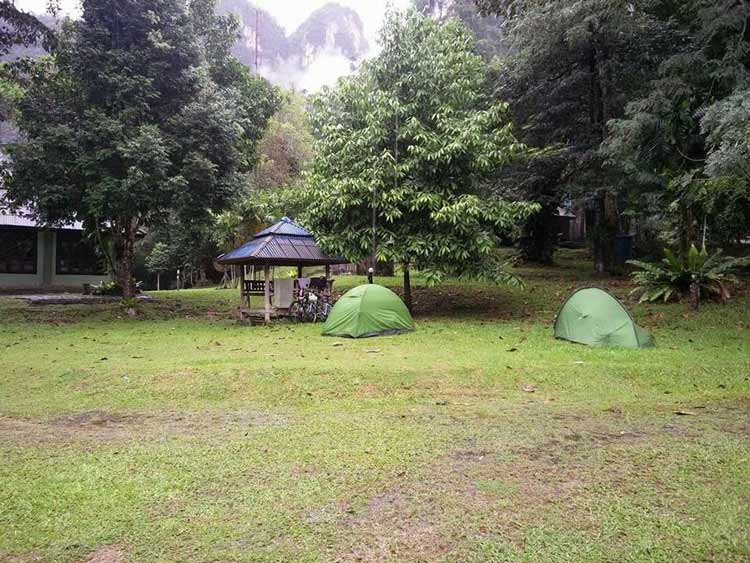 Camping in Klong Phanon National Park, Thailand. 