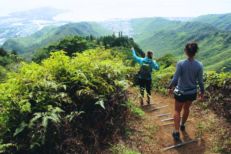 Hiking the mountains of Oahu, Hawaii