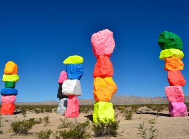Seven Magic Mountain art installation in Las Vegas