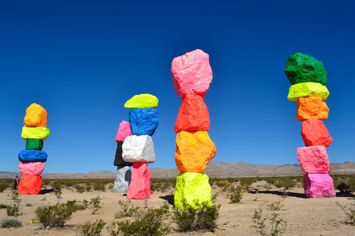 Seven Magic Mountain art installation in Las Vegas