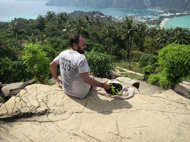 Relaxing at Phi Phi View Point, Thailand