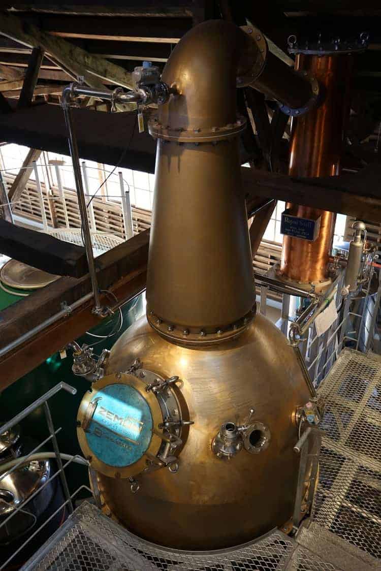 A distillation still ZEOMON in Saburomaru Distillery in Toyama