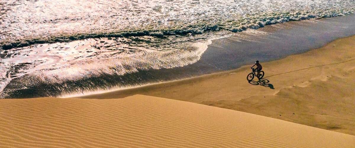 Kate Leeming cycling expedition in Namibia