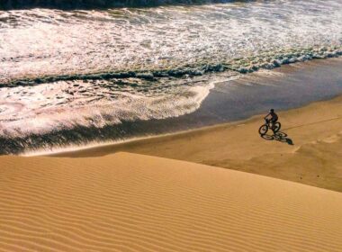 Kate Leeming cycling expedition in Namibia