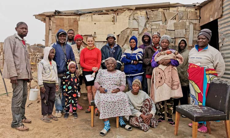 Family in Namibia's Skeleton Coast