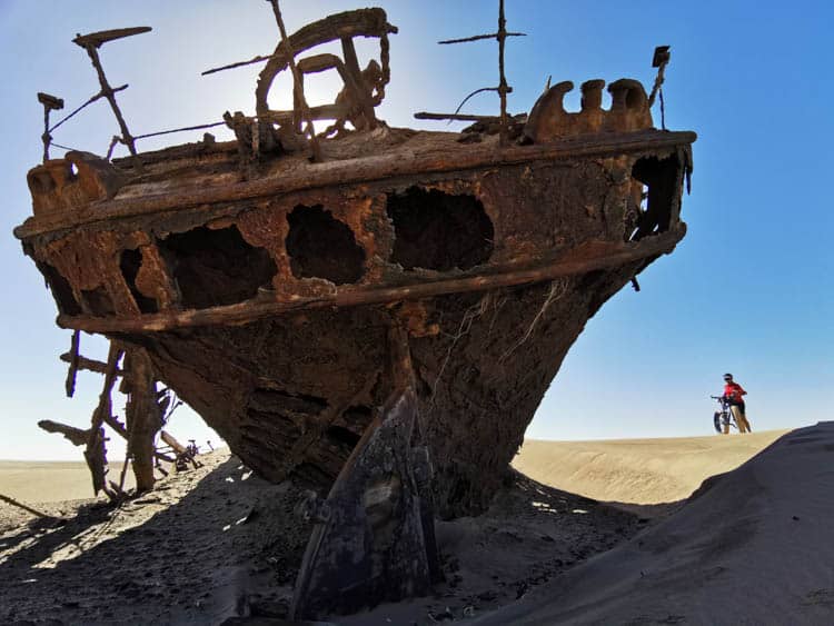 One of the shipwrecks along Namibia's Skeleton Coast. 