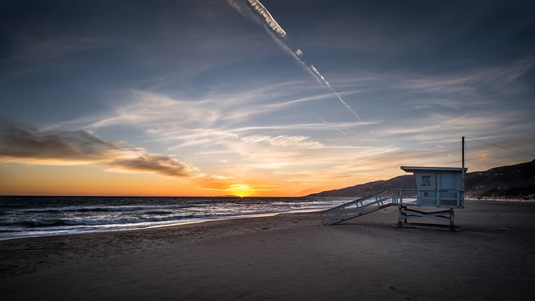 Malibu Beach in California. CC Image by Giuseppe Milo