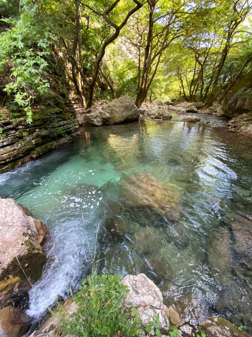 Fresh water pond on trek back to Syrakko. Photo by Gaverides