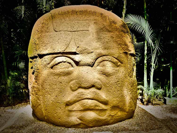 Ruins in the Olmec city in Mexico