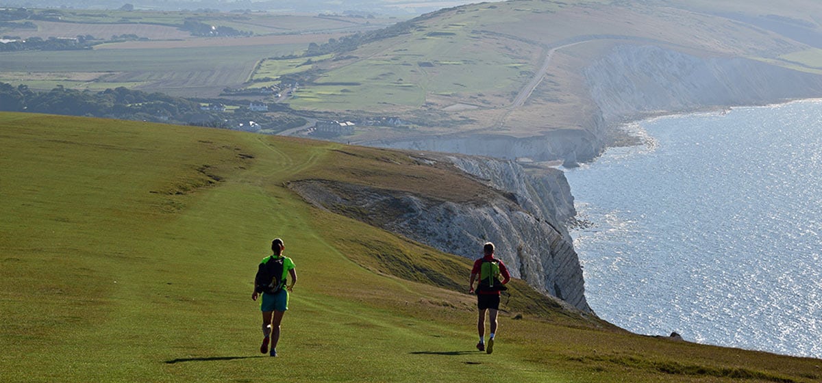 Descending down the hike in Ireland.